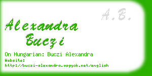 alexandra buczi business card